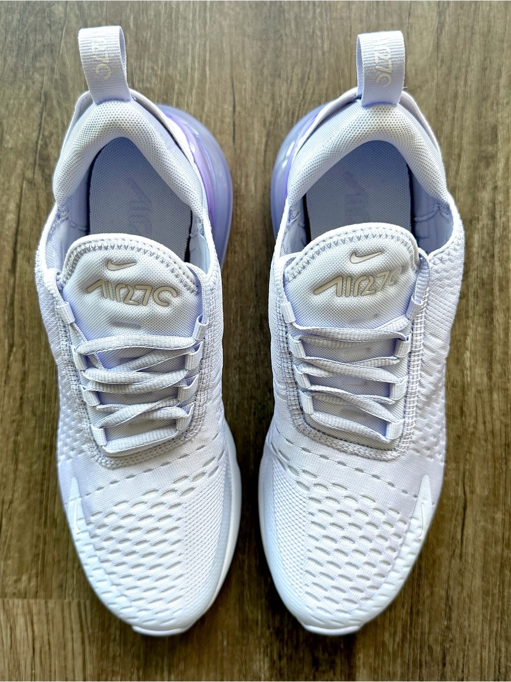 Nike Air Max 270 Amethyst Tint White AH6789-502 Women’s Size 8.5 NEW - Picture 3 of 9